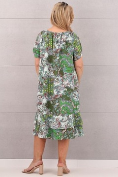 ВОЗДУШНОЕ ПЛАТЬЕ НА ЛЕТО, БОЛЬШИХ РАЗМЕРОВ, ПЛЯЖНЫЙ УЗОР, ПРОСТОЕ, СВОБОДНОЕ, ЛЕГКОЕ.