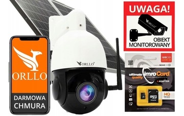 Kamera ORLLO Z18 SIM 23x ZOOM 4MP Zewnętrzna +Panel+KARTA 128GB+zasilacz
