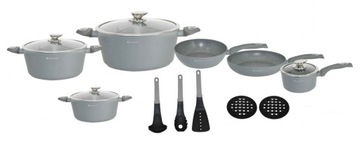 НАБОР GOOD POTS 15 EL серый + ситечко для приготовления пельменей