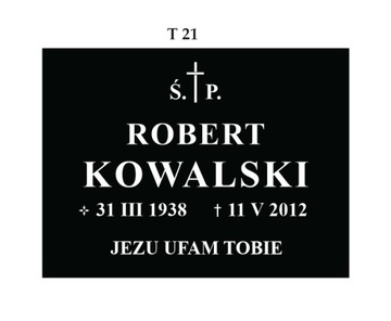 TABLICA PODUSZKA GRANITOWA IMPALA 30x40 gr.6-3 cm z napisem