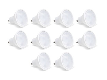 Żarówka LED GU10 10W 6000K 10szt Komplet Zestaw