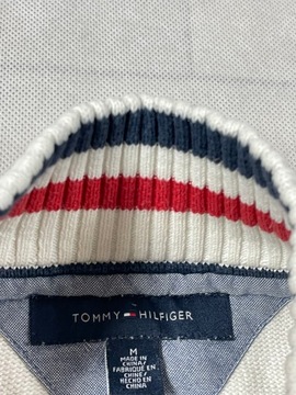 Tommy Hilfiger bluza sweterek guziki unikat logo L