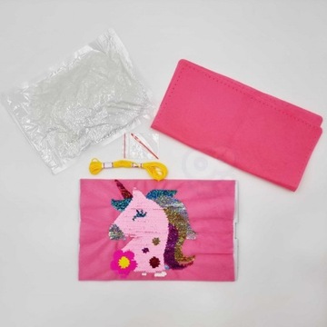 КРЕАТИВНЫЙ НАБОР УКРАШЕНИЙ НА ПОДУШКИ ЕДИНОРОГ КАРТИНА ВУПИ