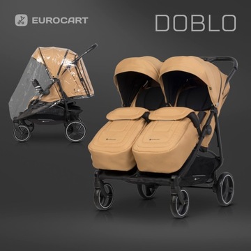 Коляска для двойни EURO-CART Doblo Camel