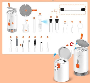 ZESTAW DO CZYSZCZENIA KLAWIATUR EKRANU SŁUCHAWEK AIRPODS IPAD IPHONE 20w1