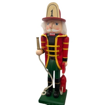 Figurka dziadek do orzechów drewniany czerwony 38 cm