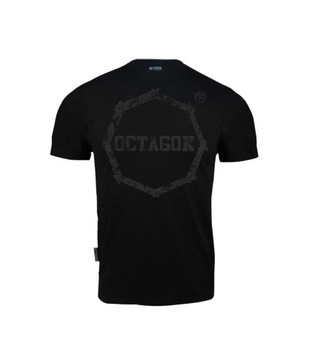 T-shirt Octagon Logo Smash CZARNA/CZARNA M