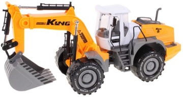 БОЛЬШОЙ ЭКСКАВАТОР СТРОИТЕЛЬНАЯ ТЕХНИКА ПРИВОД АВТОМОБИЛЯ ДВИЖУЩИЙСЯ КОВШ ДОЛЛАРОВАЯ КАБИНА