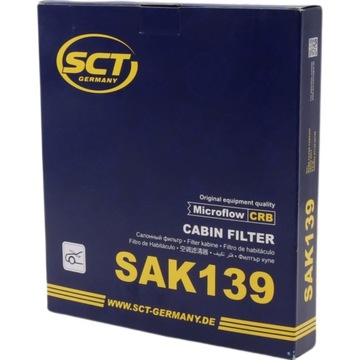 FILTR KABINA UHLÍKOVÝ SCT SAK139 + PREPARAT DO KLIMATIZACE MANNOL 520ML