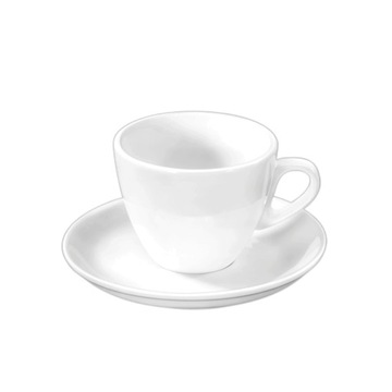 Filiżanka do kawy 110ml ze spodkiem 12cm Wilmax biała porcelana