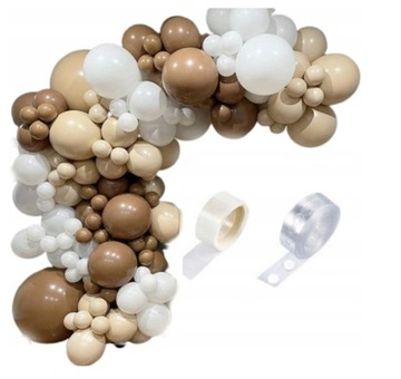 Girlanda balonowa Cappuccino boho Chrzest roczek