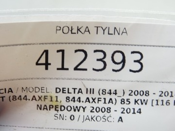 POLIČKA ZADNÍ LANCIA DELTA III HATCHBACK 08-14