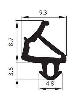 УПЛОТНИТЕЛЬ ДЛЯ ОКОН ПВХ МЕГА ТОЛСТЫЙ ВЫСОКИЙ УНИВЕРСАЛЬНЫЙ 10 м