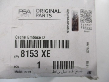 PEUGEOT 308 T7 POUZDRO PRAVÁ ZRCÁTKO ZPĚTNÉHO NOVÁ ORIG. 8153XE 96807134