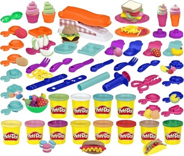 PLAY-DOH ZESTAW KITCHEN CREATIONS CIASTOLINA KUCHNIA 12 TUB + 38 AKCESORIÓW