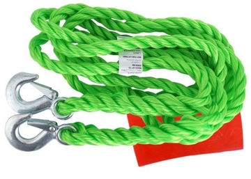 LINKA LINA HOLOWNICZA DO SAMOCHODU AUTA DO 2000KG 2T Z HAKAMI DŁUGOŚĆ 4M