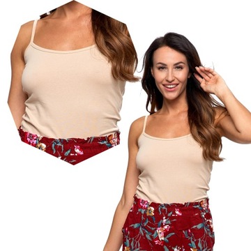 Podkoszulka damska na ramiączkach r. XXL beżowa