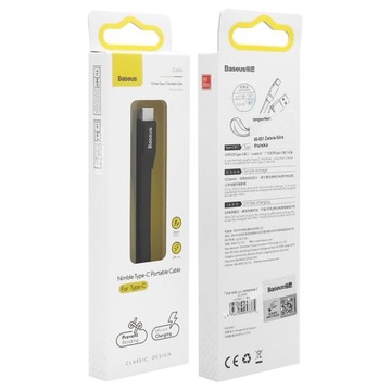 Короткий плоский кабель USB-C для Android Auto | 23 см