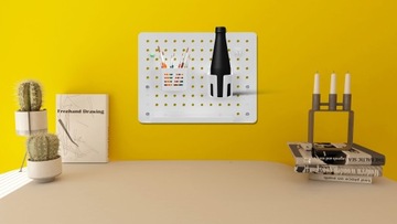 Перфорированная доска, крючки, вешалки БЕЛЫЕ игровые