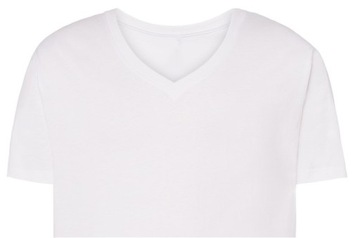 Męski T-shirt Koszulka V-Neck BIAŁA XL