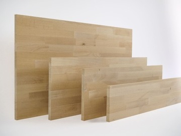Blat drewniany solidny płyta klejona buk lamele mikrowczep 1,9x40,4x120 cm