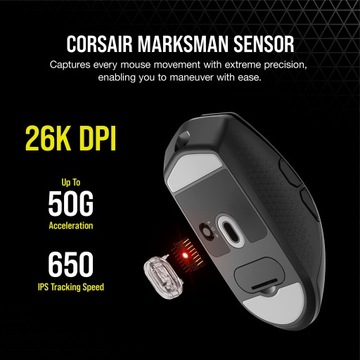 CORSAIR KATAR ELITE WIRELESS Ultra-Light FPS Gaming Mouse - 10,000 DPI - Sy