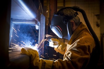 Сварочные перчатки MIG/TIG сплит/наппа GL116