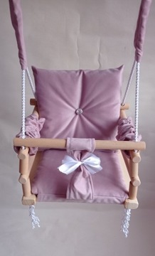 HUŚTAWKA 3w1 DLA DZIECI RÓŻOWY DO DOMU OGRÓD POKÓJ