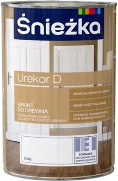 ŚNIEŻKA UREKOR D GRUNT DO DREWNA BIAŁY 1L