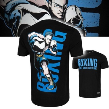PITBULL T-SHIRT KOSZULKA MĘSKA NADRUK BOXING CHAMPIONS 190g CZARNA 3XL