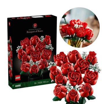ORYGINALNY Zestaw LEGO ICONS - Bukiet róż - SUPER PREZENT