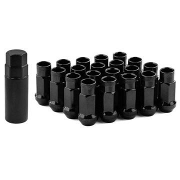 ГАЙКИ КОЛЕСНЫЕ M12X1,5 ЧЕРНЫЕ КОВАЯ СТАЛЬ 20ШТ.