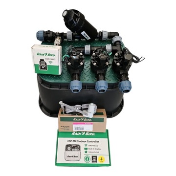 Zestaw Rain Bird HV 3 sekcje Filtr Sterownik TM2 Czujnik Moduł WiFi PE 25