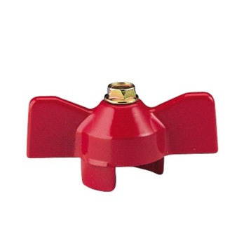 Motylek zaworu dł. 50 mm czerwony alumin.