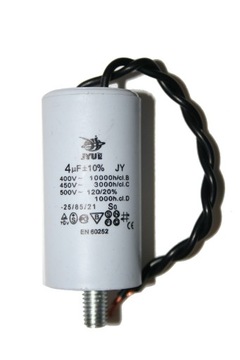 KONDENSATOR ROZRUCHOWY SILNIKA 4uF 450VAC