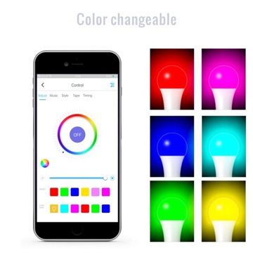 Светодиодная лампа Google Alex Area LED E27 7 Вт, 1 шт., лампа WiFi
