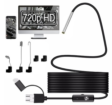 Kamera inspekcyjna ENDOSKOP do SILNIKA RUR 3.9mm HD USB-C ANDROID PC OTG