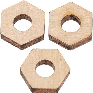 SZEŚCIOKĄT DECOUPAGE SCRAPKI 14 MM 100 szt V2
