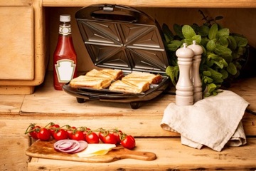 Электрический тостер для сэндвичей, большой на 4 сэндвича, 1500 Вт, XXL