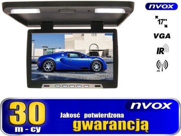 Потолочный ЖК-монитор NVOX со светодиодной подсветкой, 17 дюймов, ИК, FM, VGA