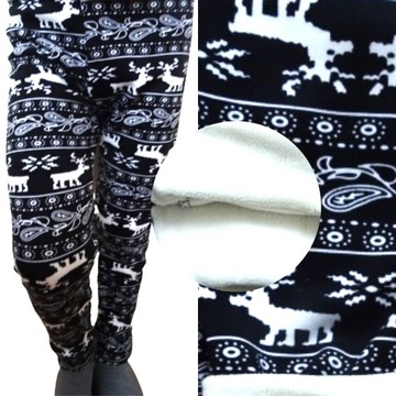 Legginsy ocieplane dziewczęce THERMO polar futerkiem GETRY 158-164