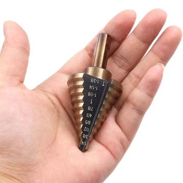 НАБОР СТУПЕНЧАТЫХ СВЕРЛ HSS, КОНИЧЕСКИЕ, 5 ШТ. ПО МЕТАЛЛУ