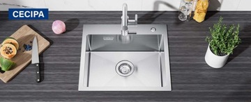 Мойка 50х45 СМ Кухонная мойка из нержавеющей стали с сифоном и пробкой