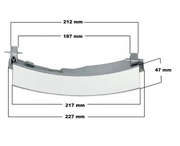 ДВЕРНАЯ РУЧКА ОТ BOSCH WAS,WLM,WLT SIEMENS WM СТИРАЛЬНАЯ МАШИНА