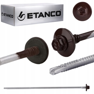 Wkręty do płyty warstwowej 230 mm RAL 8017 100 szt. do metalu Etanco GTR6
