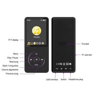 MP3 MP4 Bluetooth FM-радио музыкальный плеер