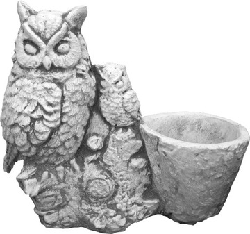 Figura z betonu SOWA sowy z donicą (Z101) ALA-SHOP