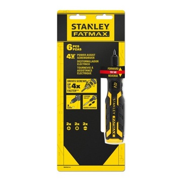 АККУМУЛЯТОРНАЯ ОТВЕРТКА STANLEY 4 В С ЗАРЯДНЫМ УСТРОЙСТВОМ И НАСАДКАМИ FATMAX FMHT66719 1/4