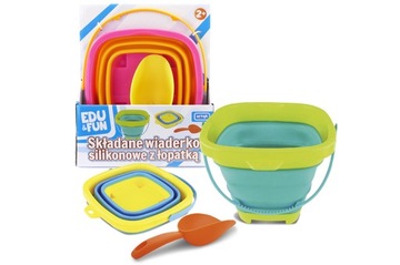 СКЛАДНОЕ СИЛИКОНОВОЕ ВЕДРО ДЛЯ ПЕСКА + ЛОПАТА ДЛЯ ПЕСКА ДЛЯ ПЛЯЖА