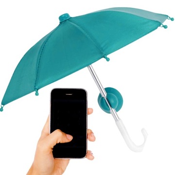 MINI PARASOL PARASOLKA PRZECIWSŁONECZNA DO TELEFONU SMARTFONA TURKUSOWY 26